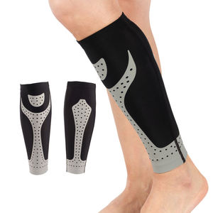 Protège-tibias de compression en polyester respirant personnalisé pour la course à pied, soulagement de la douleur, récupération musculaire, manchon léger pour mollet - Product Image 3