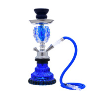 Arabian mini shisha bar portable narguilé en verre simple et double tuyau ensemble complet