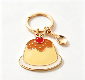 Custom Cartoon Food Enamel Metal Key Chain Dessert <b>Keyring</b> Burger Fries Cola Milk Tea Promotional Gift - Product Image 3