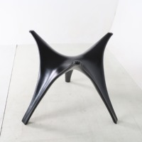 Qualité de luxe Meiye moderne noir fibre de verre tulipe Table à manger pieds pour salon chambre atelier hôpital utilisation extérieure