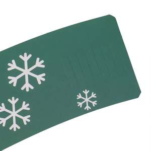 Custom Logo Printed Disposable Recyclable Double Wall Paper <b>Cup</b> Sleeves Christmas Style Custom Color <b>Coffee</b> Tequila Energy Wine - Product Image 3