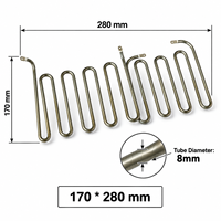 Tube chauffant 811E 1KW 220V en acier inoxydable pour équipement de cuisson commercial à surface plate