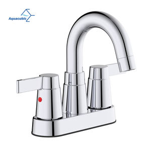 Robinet de salle de bain 4 pouces 3 trous pour lavabo Robinet de salle de bain à <span class=keywords><strong>2</strong></span> poignées Robinet de lavabo à bec pivotant à 360 degrés - Product Image 4