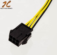 Cable de alimentación de 15cm PCIE de 6 pines a 8(6 + 2) pines GPU para tarjeta periférica PCI-E de ordenador