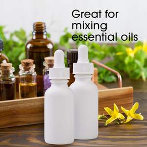 Botellas de Vidrio con Gotero para Aceites Esenciales, Recubiertas de Blanco, con Tapa Blanca, 10ml 15ml 30ml 50ml 100ml, para Crema para el Cuidado de la Piel y Limpiador <span class=keywords><strong>Facial</strong></span>, Venta al por Mayor - Product Image 2