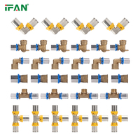 Raccords de tuyauterie PEX Offres Spéciales IFAN prise rouge BS 7291 raccord de presse en laiton économique 16-32MM best-seller filetage raccords PEX