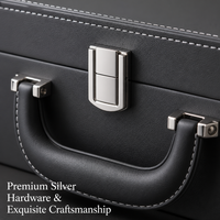 Boîte de livraison en cuir de luxe personnalisée Aoying, en PU écologique, multifonctionnelle, pour homme, avec serrure à code, noire, emballage cadeau