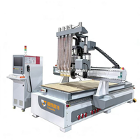 Machine de fraisage CNC pour le bois 4 axes 1325 1425 1525 4x8ft 3D 4D 5D pour sculpture, gravure, découpe, fraisage, perçage et alésage