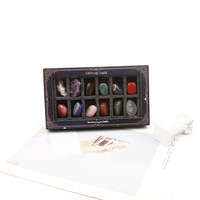 Coffret Cadeau de Spécimens de Pierres Brutes en Agate Rose Naturelle à Sept Roues, Cristal Coloré, Ensemble Minéral Énergétique, Fabriqué en Chine, Promotion