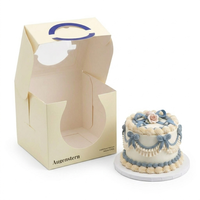 Boîtes à gâteaux personnalisées avec logo, vente en gros, boîtes d'emballage en carton recyclable avec fenêtre pour boulangerie, desserts sucrés, emballage cadeau