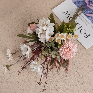 Bouquet de fleurs artificielles CallaFloral, rose, hortensia, décoration murale, décoration de mariage, décoration de la maison CF01270 - Product Image 3