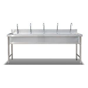 حوض غسيل مطبخ خارجي سميك وطويل من الفولاذ المقاوم للصدأ 201/304 للفنادق والمزارع - Product Image 5