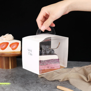 Scatola Pieghevole in <span class=keywords><strong>Cartone</strong></span> Bianco per Torte con Finestra Parzialmente Trasparente, Confezione per Negozi di Dolci e Vendita al Dettaglio di Torte Intere - Product Image 4