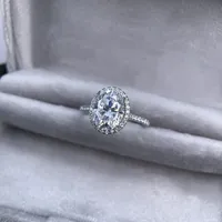 Bague de mariage MuShan en argent sterling 925 avec diamant Moissanite couleur D VVS1 pour femme, bijoux fins brevetés MST