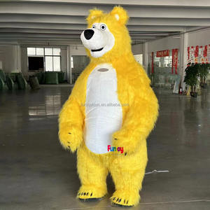 Costume da Mascotte Gonfiabile Giallo del Personaggio dei Cartoni Animati <span class=keywords><strong>Masha</strong></span> <span class=keywords><strong>e</strong></span> <span class=keywords><strong>Orso</strong></span>, Costume da Mascotte per Adulti in Vendita - Product Image 2
