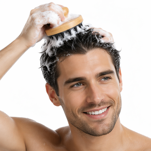<span class=keywords><strong>Cepillo</strong></span> de Silicona y Bambú para Champú y Cuerpo, Masajeador de Cuero Cabelludo para el Crecimiento del Cabello, Exfoliante y Anticaspa, <span class=keywords><strong>Cepillo</strong></span> de Silicona Suave - Product Image 3