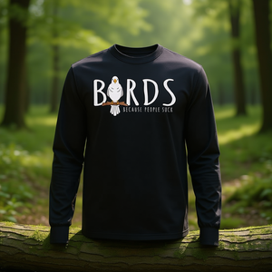 Camiseta de manga larga con estampado de pájaros: Las personas son una mierda, ropa promocional - Product Image 3