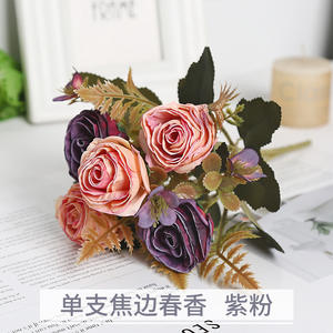 Bouquet de parfum de printemps de bord de barbecue de fleur de rose simulé de sens avancé pour <span class=keywords><strong>la</strong></span> décoration transfrontalière de mariage à <span class=keywords><strong>la</strong></span> maison - Product Image 6