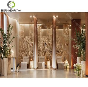 Mostrador de Recepción Personalizado de Lujo para Salón de Belleza, Estación de Espejo para Barbería, Muebles de Salón para Decoración de Salón de Belleza - Product Image 5