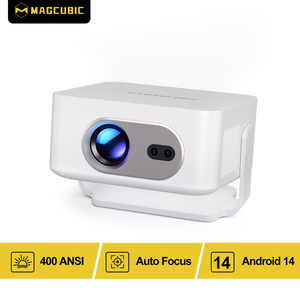 Mini-projecteur portable HY300 MAX Android 14 720P 8K 400 Lumens HIFI Stéréo WiFi 6 BT5.4 avec autofocus et correction automatique de la distorsion trapézoïdale pour la maison - Product Image 1
