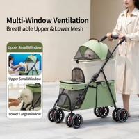 Carrito de Paseo Doble para Mascotas, Plegable, 360°, para 2 Perros o Gatos °   Carrito con 4 Ruedas Giratorias Extraíbles, Se Acepta OEM