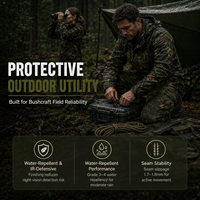 Tissu Ripstop Camouflage Tissé N50 C50 220 g/m² Résistant à l'Eau pour Uniforme Tactique d'Extérieur et Entraînement de Survie IR