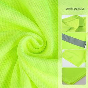 Customized logo Reflective Shirt Quick Drying <b>Polo</b> Shirt Short Sleeved Class 2 Safety Clothing Mesh Safety Workwear <b>Polo</b> T-shirt - Product Image 3