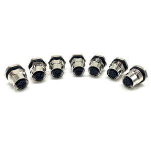 M12 konektor Ip67 melingkar tahan air M8 M12 M16 M23 Panel Mount Pria Wanita sudut <span class=keywords><strong>2</strong></span> <span class=keywords><strong>3</strong></span> 4 5 6 8 12 17 Pin konektor dengan kabel - Product Image 3