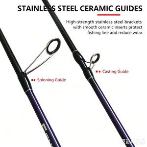 Canne à pêche Slow Jigging 1,5 section en fibre de carbone pour la pêche en mer en bateau (spinning et casting) - Product Image 2