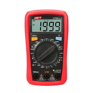 UT33C + Handheld Multimeter Temperatuur Meting Backlight Zoemer Eenheid Multimeter