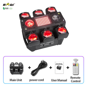 Luci Laser Mobili BAQI Warship 6in1 RGBWAUV DMX512, Attivazione Sonora, LED ad Alto CRI 90, 8000 <span class=keywords><strong>Lumen</strong></span>, Mini Luce da Palco per Discoteca e <span class=keywords><strong>Bar</strong></span> - Product Image 3
