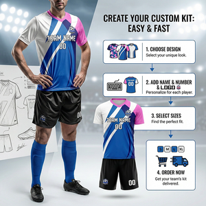 Nuevo Diseño Transpirable de Camisetas de Fútbol de Verano, Uniformes de Fútbol Personalizados con Estampado, Manga Corta, 100% Poliéster, Unisex para Adultos - Product Image 4