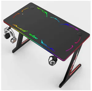 RGB Bàn Z Hình Chuyên Nghiệp Gamer Bàn Làm Việc Bàn Bảng Với Chuột Pad Racing Phong Cách Chơi Game Bàn Máy Tính Với RGB Đèn LED