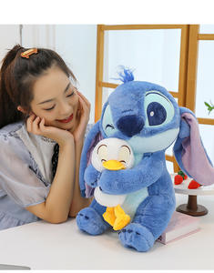 2025 baru ukuran besar lucu Anime bebek Lilo Stitch 2 boneka hewan Super lembut mainan mewah hadiah untuk anak perempuan boneka lembut tas ulang tahun - Product Image 2