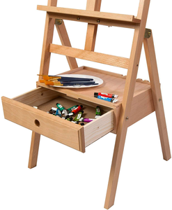 Cavalletto regolabile con telaio a H MEEDEN <span class=keywords><strong>Studio</strong></span> con cassetto portaoggetti in legno massello di faggio per artisti - Product Image 3