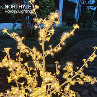 3m LED Kirschblüte im Freien beleuchtet Kokospalme Licht LED Lichter gepflanzt Baum