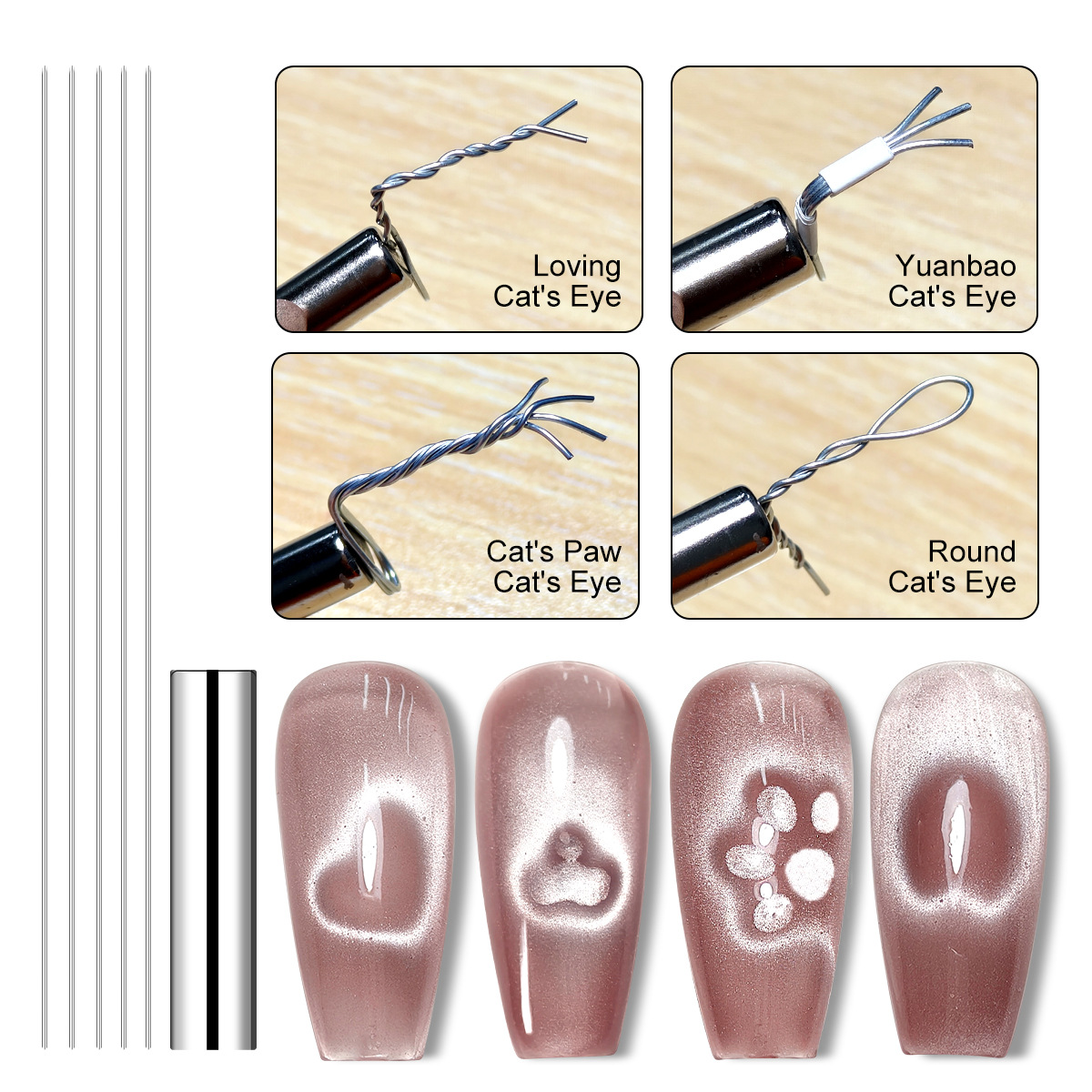 Ensemble d'aimants en fil de fer