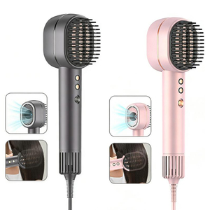 เครื่องหนีบผม 2in1 แห้งเร็ว 20MS พร้อมระบบดูแลเส้นผมด้วยแสงสีแดงแบบไอออนิก ปรับแรงลมและอุณหภูมิได้ มอเตอร์ไร้แปรงถ่าน หวีไดร์เป่าผม - Product Image 5