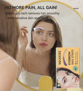 Couleur personnalisée <span class=keywords><strong>de</strong></span> haute qualité 24 bandes <span class=keywords><strong>de</strong></span> papier ciré dépilatoire double face sans colophane prêt à l'emploi avec 2 lingettes Postwax - Product Image 3