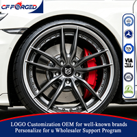 Vente flash : Jantes en alliage forgé 2 pièces 19x8.5 20x11.0 argent foncé brossé avec garniture carbone 5x112 pour Audi R8 V10 Performance