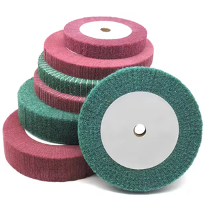 AutoErizo 5" Nylon Flap Buffing Wheel <strong>Non</strong> Woven Stainless Steel <strong>Abrasive</strong> Cloth Sanding Grinder <strong>Non</strong> Woven Polishing Wheel - Product Image 5