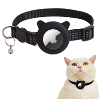 Collier tactique souple en nylon durable imprimé avec support GPS anti-perte AirTag pour chats et chiens