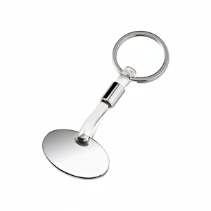 Portachiavi Ovale Cromato in PVC Trasparente - Product Image 2