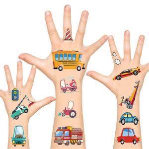 Tatuaggi temporanei per bambini, adesivi per auto, non tossici, a tema cartoni animati, per bambini, ragazzi e ragazze, per feste di compleanno - Product Image 1