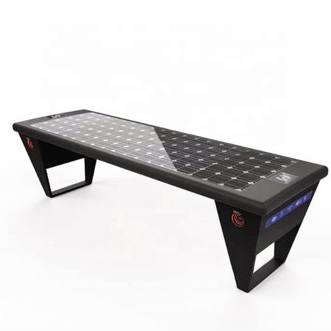 High Quality Modern Urban Furniture Smart Solar Bench With Led Lights for Outdoor Usage