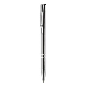Penna a Sfera in Alluminio Cromato, Penna Promozionale Aziendale Sportiva con Opzioni in Metallo e Plastica - Product Image 1