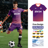 Jersey Sepak Bola Sublimasi Custom dengan Pola Kreatif untuk Liga Amatir