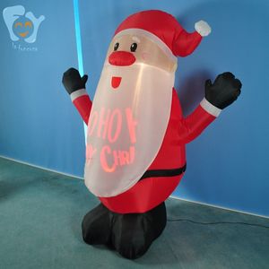 Décoration de père noël père noël gonflable bas de cour extérieure éclairée de 6 pieds avec projecteur de photo - Product Image 3