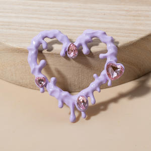 高級ブリングハートラインストーンデザイナーチャーム,ジャンクフォンケース靴サンダルDiyデコレーションネイルチャーム - Product Image 3