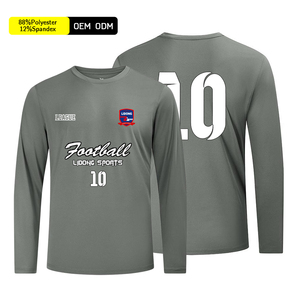 เสื้อกีฬาแขนยาวคอปกตั้งสบาย, เสื้อลำลองอบอุ่นแขนยาวสำหรับผู้ชายวิ่งกลางแจ้ง - Product Image 4